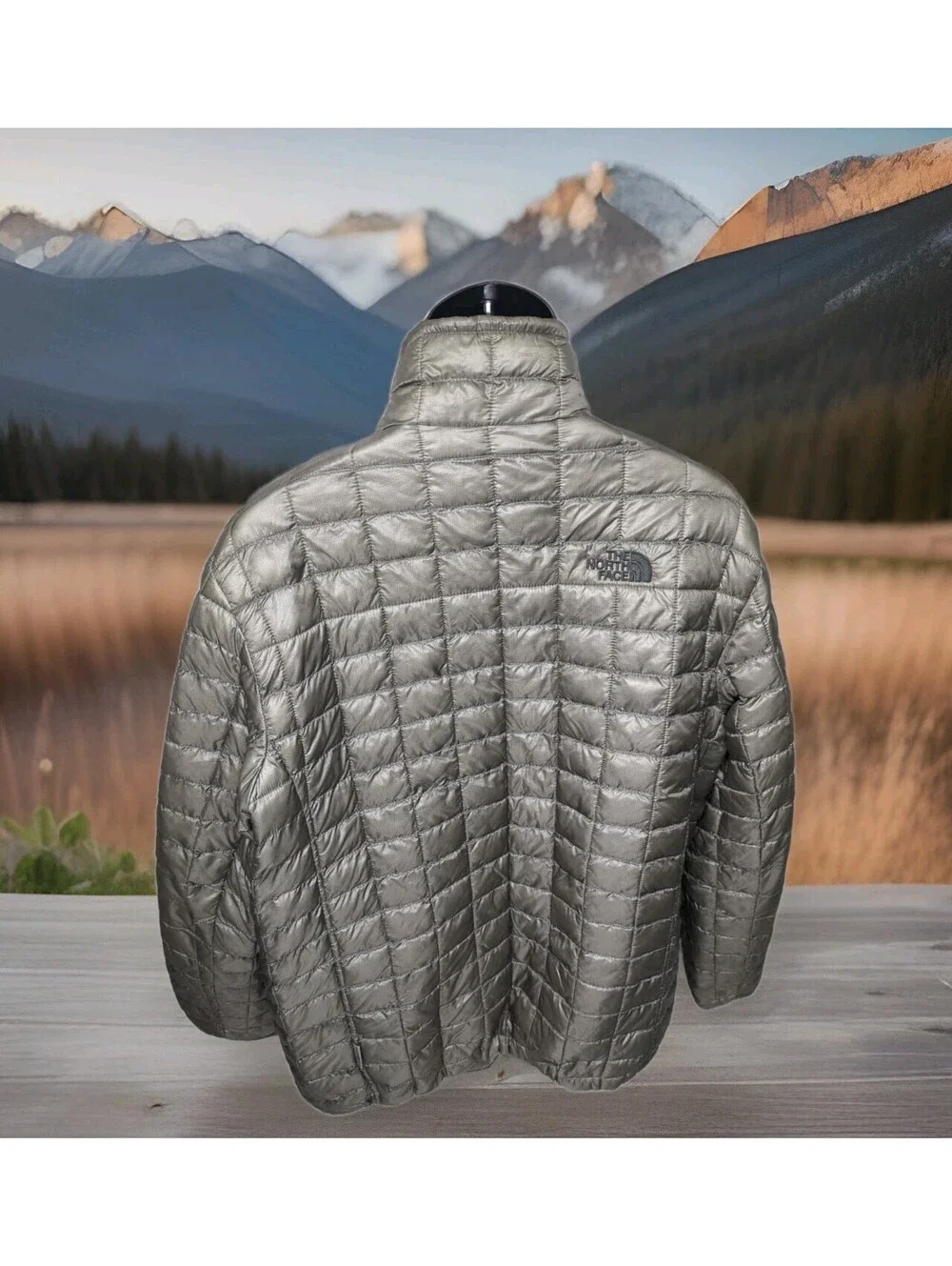 THE NORTH FACE Thermoball Insulated Puffer Jacket Winter Coat TNF Grey Mens XL